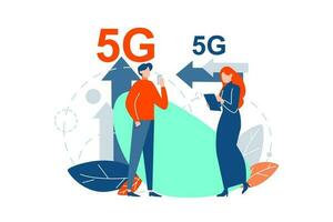 5g förbindelse, modern kommunikation begrepp vektor