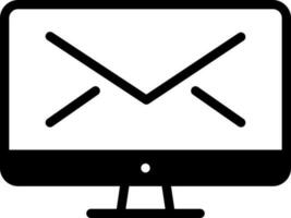 solide Symbol zum Mailing vektor