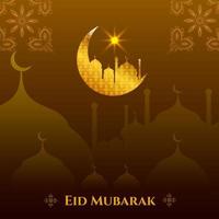 abstraktes eid mubarak islamisches Vektorhintergrunddesign vektor