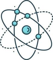 Farbe Symbol zum Atom vektor