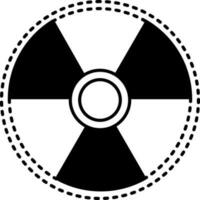 solide Symbol zum Strahlung Zeichen vektor