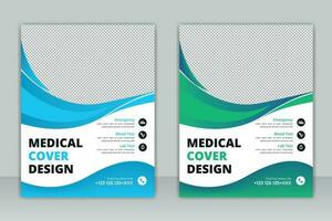sjukvård omslag a4 mall design och platt ikoner för en Rapportera och medicinsk broschyr design, flygblad, broschyrer dekoration för utskrift och presentation vektor. vektor