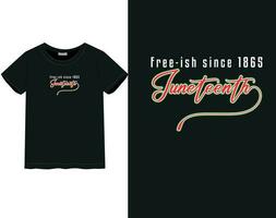 19. Juni 2023 T-Shirt Design vektor