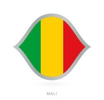 Mali National Mannschaft Flagge im Stil zum International Basketball Wettbewerbe. vektor