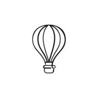 Luft Ballon Linie Stil Symbol Design vektor