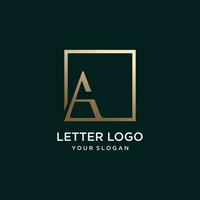 Brief Logo Design mit einfach und modern vektor