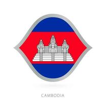 cambodia nationell team flagga i stil för internationell basketboll tävlingar. vektor