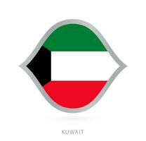 kuwait nationell team flagga i stil för internationell basketboll tävlingar. vektor