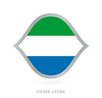 Sierra leone National Mannschaft Flagge im Stil zum International Basketball Wettbewerbe. vektor