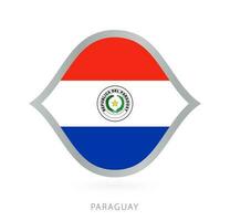 Paraguay National Mannschaft Flagge im Stil zum International Basketball Wettbewerbe. vektor