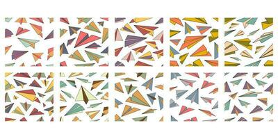 flygande papper plan mönster översikt vektor