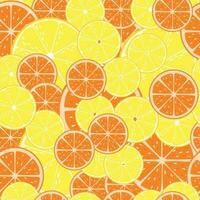 Orange - - Zitrone nahtlos Muster. vektor