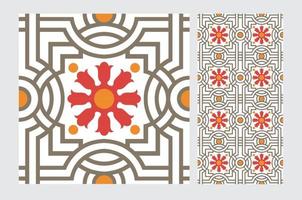 Fliesen portugiesisches Muster antikes nahtloses Design in der Vektorillustration vektor