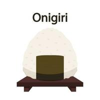 Onigiri Vektor. Onigiri auf Weiß Hintergrund. Onigiri Logo Design. Reis Ball. vektor