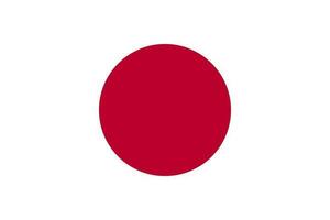 japanische Flagge, offizielle Farben und Proportionen. Vektor-Illustration. vektor