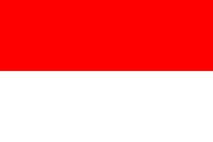 Indonesien-Flagge, offizielle Farben und Proportionen. Vektor-Illustration. vektor