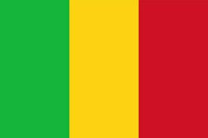 Mali-Flagge, offizielle Farben und Proportionen. Vektor-Illustration. vektor