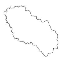 berat Bezirk Karte, administrative Unterteilungen von Albanien. Vektor Illustration.