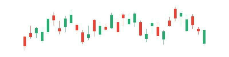 Devisenhandel. börsenkerzenhalter, diagramm grüner und roter japanischer kerzenhalter. Diagramm der Kauf- und Verkaufsindikatoren-Vektorillustration vektor