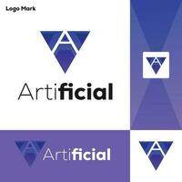 modern abstrakt artificiell minimalistisk logotyp design mall vektor