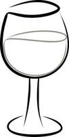 Glas Linie Symbol. Wein Glas Gliederung Vektor Symbol- Symbol, Logo Illustration. Vektor Grafik
