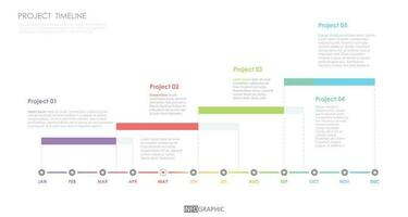 Projekt Zeitleiste Diagramm Infografik Roadmap Vorlage zum Geschäft. 12 Monate modern Zeitleiste Diagramm Kalender mit Präsentation Vektor Infografik.