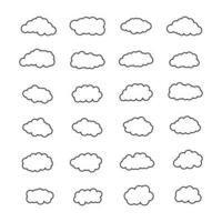 Wetter Symbol, Wolken Vektor bündeln, Himmel Wolken Clip Art, schwarz und Weiß Wolken Folge, Karikatur Wolken bündeln, Linie Kunst Süßigkeiten Wolken Grafik Vektor, Gliederung Regen Wolken Vektor Silhouette