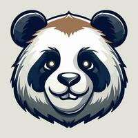 panda huvud logotyp maskot vilda djur och växter djur- illustration vektor eps10