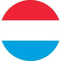 runda luxemburgiska flagga av luxemburg vektor