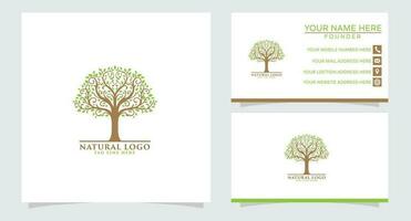 Baum mit Boden Landwirtschaft Landwirtschaft Logo Design Inspiration vektor