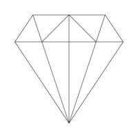 linear Diamant Zeichen Vektor Design. kostenlos Vektor Illustration.