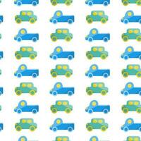 Spielzeug Autos LKW Blau Blau Grün abspielen Spaß Artikel einstellen Kinder- Tag Kindergarten vektor