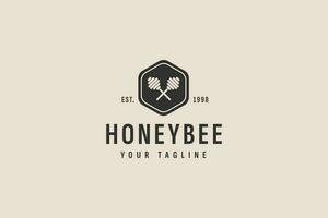 Honig Biene Logo Vektor Symbol Illustration