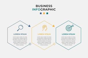 vektor infographic design affärsmall med ikoner och 3 alternativ eller steg kan användas för presentationer