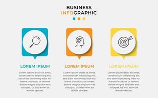 vektor infographic design affärsmall med ikoner och 3 alternativ eller steg kan användas för presentationer