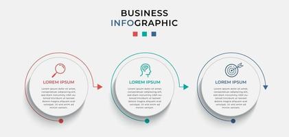 vektor infographic design affärsmall med ikoner och 3 alternativ eller steg kan användas för presentationer