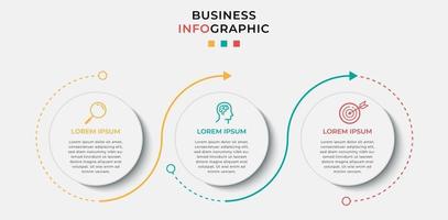 vektor infographic design affärsmall med ikoner och 3 alternativ eller steg kan användas för presentationer