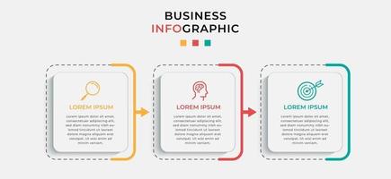 vektor infographic design affärsmall med ikoner och 3 alternativ eller steg kan användas för presentationer