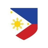 Flagge von Philippinen. Philippinen Flagge im Kreis, Herz gestalten vektor