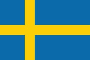 Flagge von Schweden. Schweden Flagge vektor