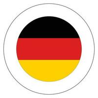 tysk flagga i cirkel. flagga av Tyskland i runda cirkel vektor