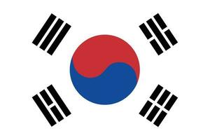 Süd Korea Flagge. Koreanisch Flagge vektor