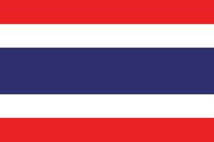 Flagge von Thailand. thailändisch Flagge vektor