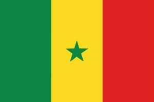 senegal flagga. flagga av senegal i form vektor