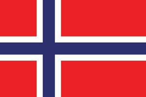 Flagge von Norwegen. Norwegen Flagge vektor