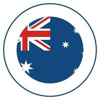 flagga av Australien. de australier flagga i cirkel vektor