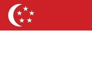 flagga av Singapore. singapore flagga vektor