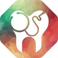 Dental Stethoskop Logo, Dental Klinik Logo Zahn abstrakt Design vektor