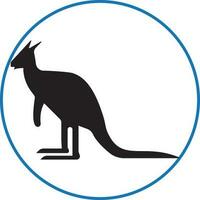 känguru logotyp. känguru mall vektor design