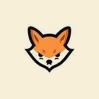 wütend Fuchs Kopf Maskottchen Esport Logo vektor